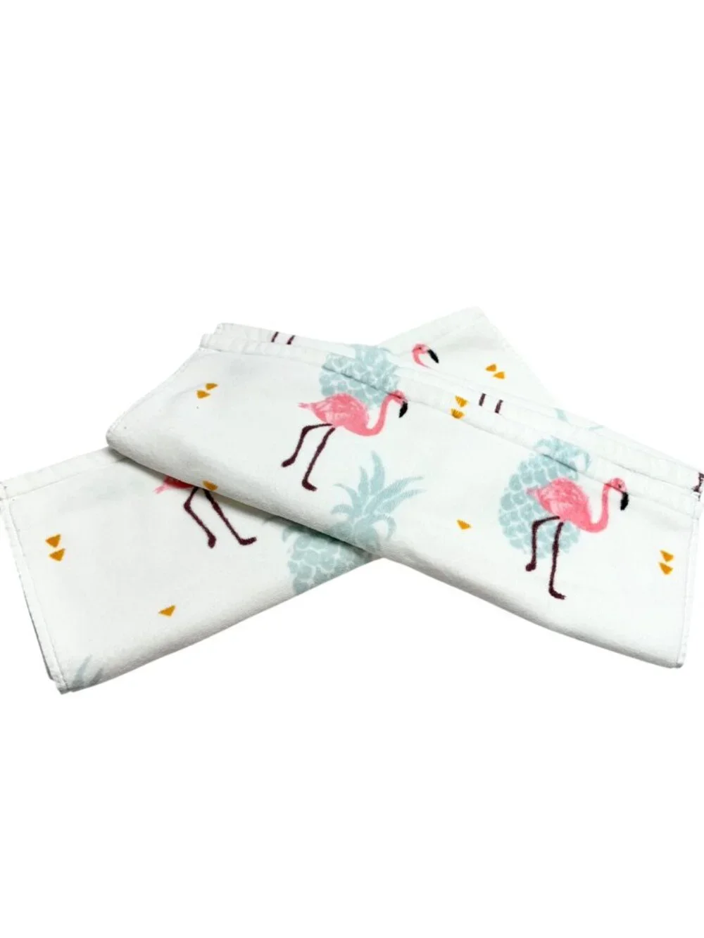 Caro Home Flamingo and Pineapple Print Cotton Bath Towels 27